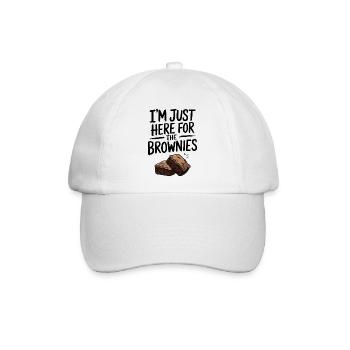 Brownies Spruch Gebäck Lustiges Brownie Geschenk - Baseballkappe - Weiß/Weiß - Vorne