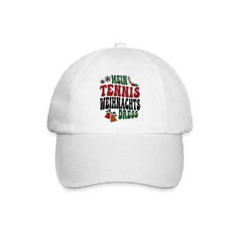 Tennisspielerin Weihnachten Tennis Spielerin XMAS - Baseballkappe - Weiß/Weiß - Vorne