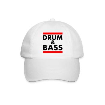 Drum and bass - Baseballkappe - Weiß/Weiß - Vorne