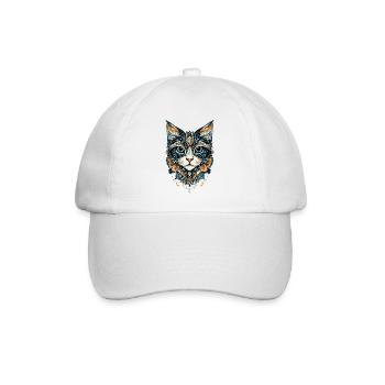 Perserkatze Perser Katze Persian Cat Süße Katzen - Baseballkappe - Weiß/Weiß - Vorne