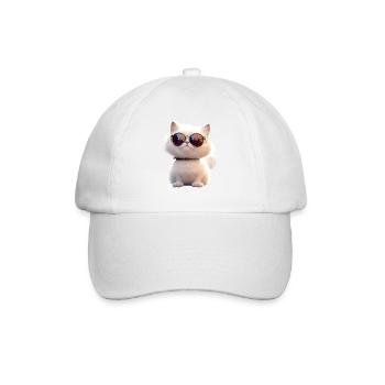 Perserkatze Perser Katze Persian Cat Süße Katzen - Baseballkappe - Weiß/Weiß - Vorne