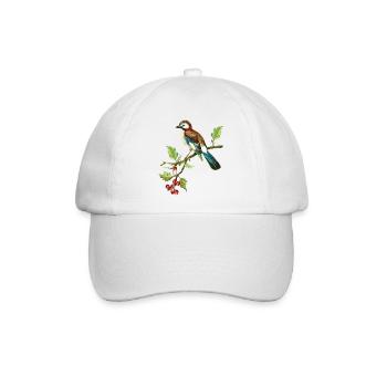Bunter Vogel - Baseballkappe - Weiß/Weiß - Vorne