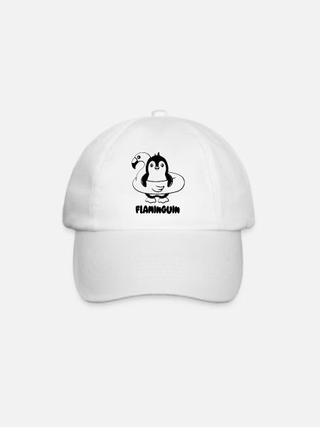 Flaminguin - Baseballkappe - Weiß/Weiß