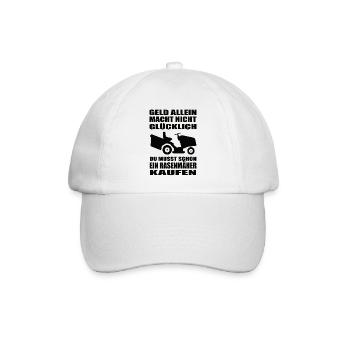 Rasenmäher - Baseballkappe - Weiß/Weiß - Vorne