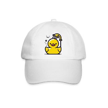 Quietschente gelbe Ente Dusche - Baseballkappe - Weiß/Weiß - Vorne