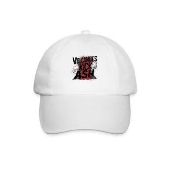 Vulkan – Asche, Lava und Feuer - Baseballkappe - Weiß/Weiß - Vorne
