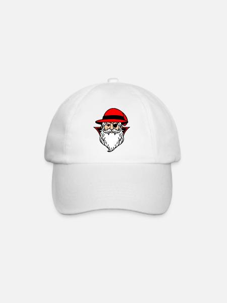 Halloween-Kostüm des Weihnachtsmanns - Baseballkappe - Weiß/Weiß