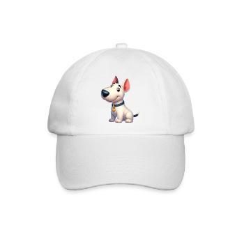 Bullterrier - Baseballkappe - Weiß/Weiß - Vorne