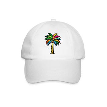 Palme - Baseballkappe - Weiß/Weiß - Vorne