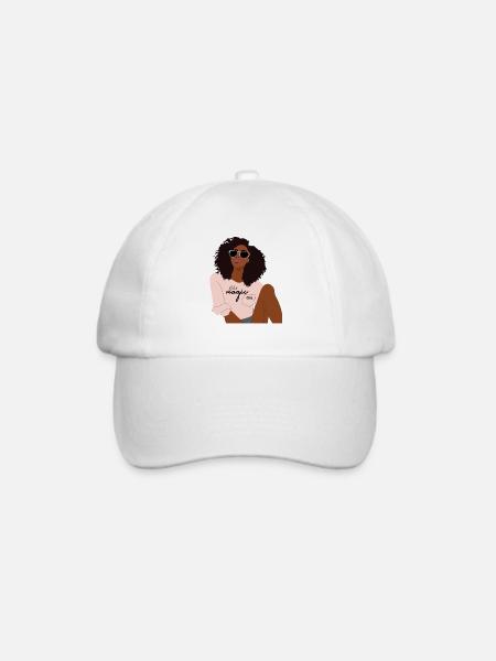 Schwarzes Mädchen Black Girl - Baseballkappe - Weiß/Weiß