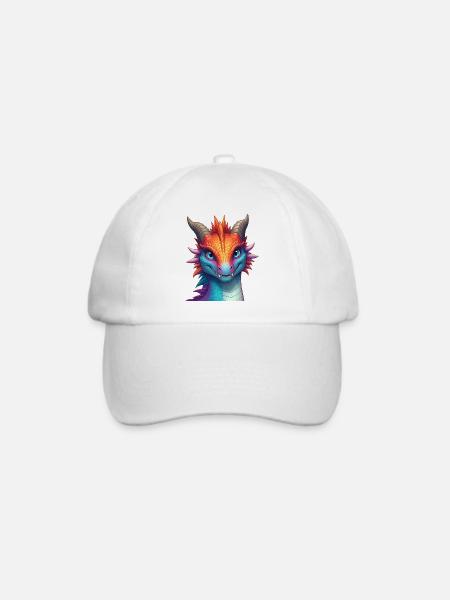 Lebendiger Arkaner Drache - Baseballkappe - Weiß/Weiß