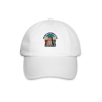 Die einzige saubere Energie ist die Kernenergie Kernenergie - Baseballkappe - Weiß/Weiß - Vorne