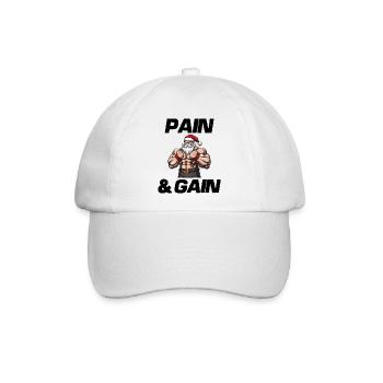 Weihnachtsmann Pain and Gain - Baseballkappe - Weiß/Weiß - Vorne