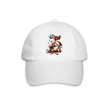 Oh No! Schöne Bescherung für Schokoladen- Fans - Baseballkappe - Weiß/Weiß - Vorne