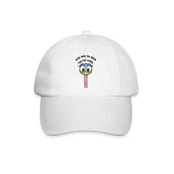 Vogel Straus süßer lustiger Vogel - Baseballkappe - Weiß/Weiß - Vorne