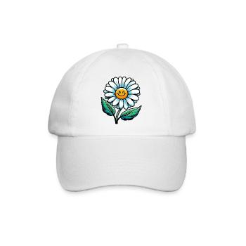 Gänseblümchen - Baseballkappe - Weiß/Weiß - Vorne