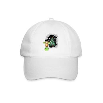 Weihnachten Vegetarisch Kohl Gemüse Erdnuss Xmas - Baseballkappe - Weiß/Weiß - Vorne