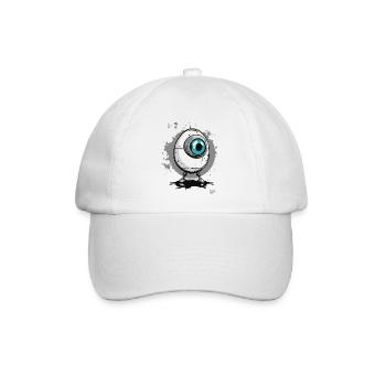 Cyber-Zyklopen-Robo-Ei - Baseballkappe - Weiß/Weiß - Vorne