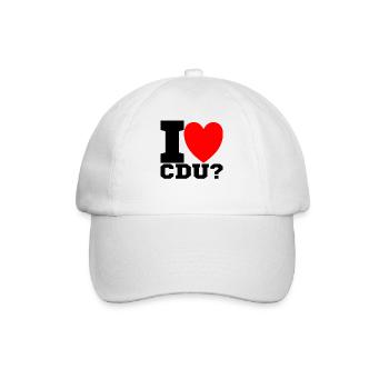 I love CDU - Baseballkappe - Weiß/Weiß - Vorne