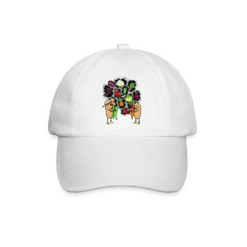 Erdnuss Erdnüsse Gemüse Garten Küche Vegatarisch - Baseballkappe - Weiß/Weiß - Vorne