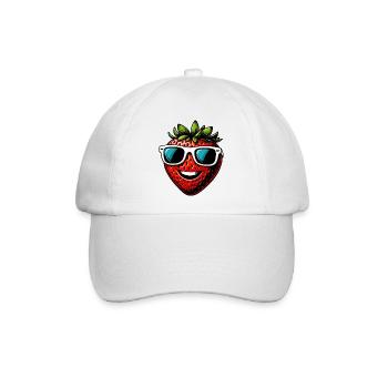 Erdbeeren Erdbeeren - Baseballkappe - Weiß/Weiß - Vorne
