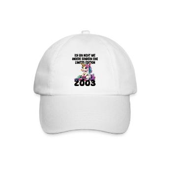 Limited Edition 2003 Geburtstag 2003 Geboren - Baseballkappe - Weiß/Weiß - Vorne