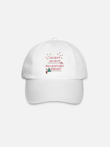 Advent Advent, Weihnachten - Baseballkappe - Weiß/Weiß