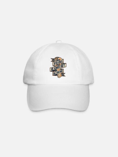 Wir beenden es immer mit einem hohen Ton Sänger Liebhaber - Baseballkappe - Weiß/Weiß