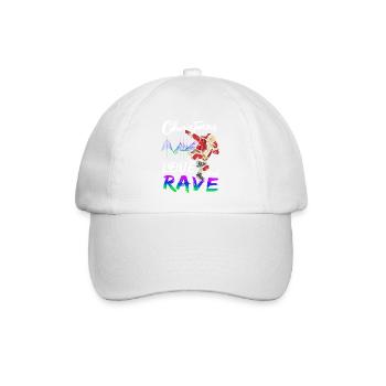 Weihnachten Disco, Rave, Techno, House, Goa, Party - Baseballkappe - Weiß/Weiß - Vorne