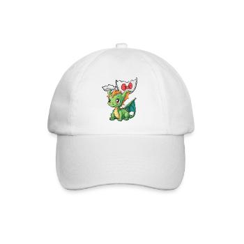 Drachen Baby Eierschale Geburt schlüpfen Ei Kinder - Baseballkappe - Weiß/Weiß - Vorne