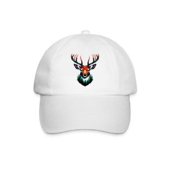 Hirsch - Baseballkappe - Weiß/Weiß - Vorne