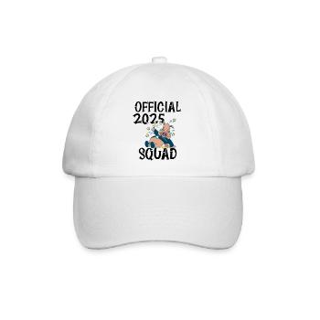 Official 2025 Squad, das Sylvester/Neujahrs-Design - Baseballkappe - Weiß/Weiß - Vorne