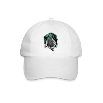 Wald Rabe Raben Krähe Krähen mystisch Vogel - Baseballkappe - Weiß/Weiß - Vorne