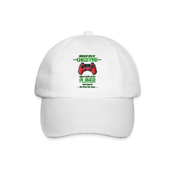 Christmas Gaming - Baseballkappe - Weiß/Weiß - Vorne