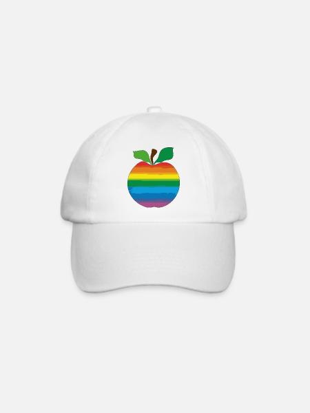 Apfel - Baseballkappe - Weiß/Weiß