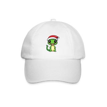 Echse Weihnachten - Baseballkappe - Weiß/Weiß - Vorne