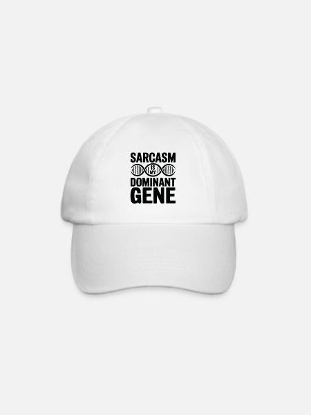 Sarkasmus Gene DNA Genetik - Baseballkappe - Weiß/Weiß