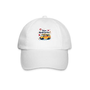 Team Kindergarten – Süßes Design für Kinder - Baseballkappe - Weiß/Weiß - Vorne