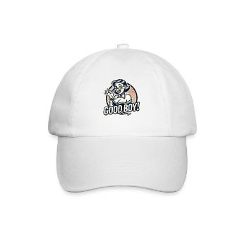 Schöne strenge Nerd-Dame: Braver Junge! - Baseballkappe - Weiß/Weiß - Vorne