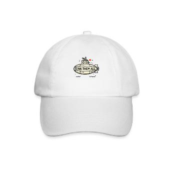 Versenke sie alle U-Boot - Baseballkappe - Weiß/Weiß - Vorne