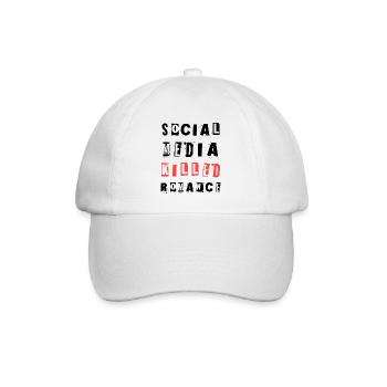 Social Media Killed Romance Soziales Statement - Baseballkappe - Weiß/Weiß - Vorne