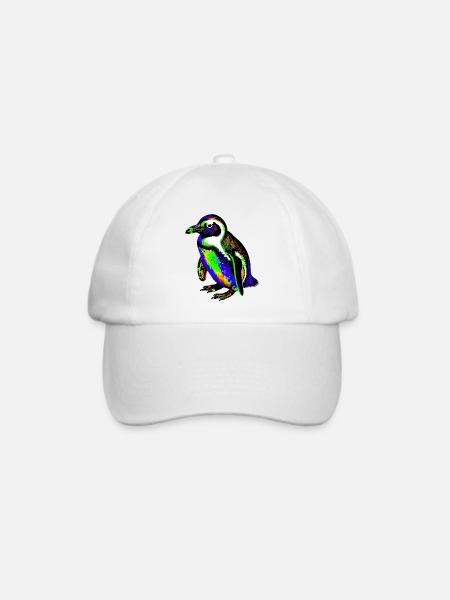 Pinguin - Baseballkappe - Weiß/Weiß