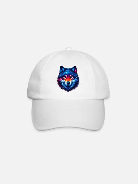 Wolf - Baseballkappe - Weiß/Weiß