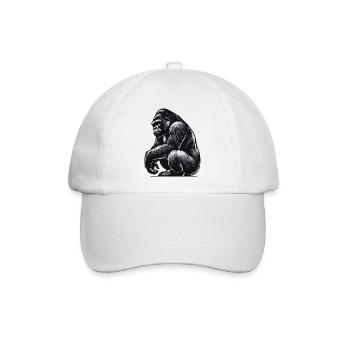 Gorilla - Baseballkappe - Weiß/Weiß - Vorne