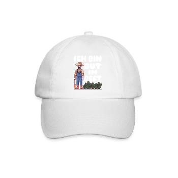 Ich bin gut im Beet Gärtner Wortspiel Gartenfreund - Baseballkappe - Weiß/Weiß - Vorne