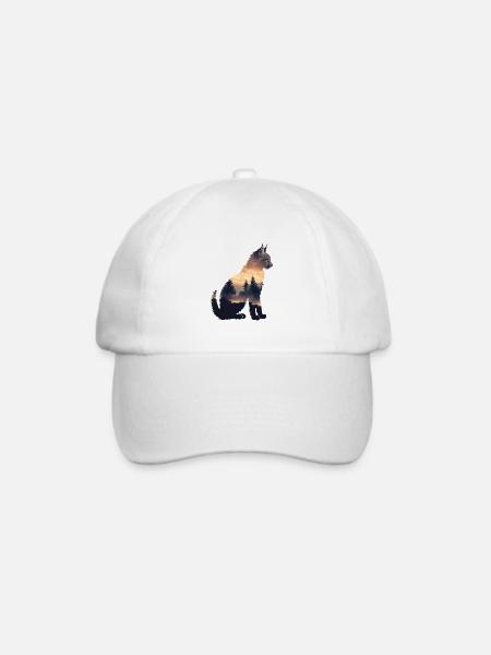 Luchs - Baseballkappe - Weiß/Weiß