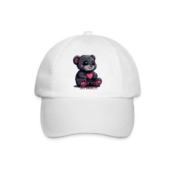 I LOVE YOU SO MUCH TEDDYBEAR - Baseballkappe - Weiß/Weiß - Vorne