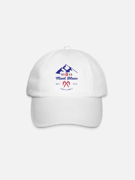Höchster Berg der Mont-Blanc-Alpen - Baseballkappe - Weiß/Weiß