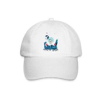 Weltraum-Kaninchen - Baseballkappe - Weiß/Weiß - Vorne