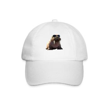 Walross Stoßzähne Robbe Wilde Pazifische Walrosse - Baseballkappe - Weiß/Weiß - Vorne